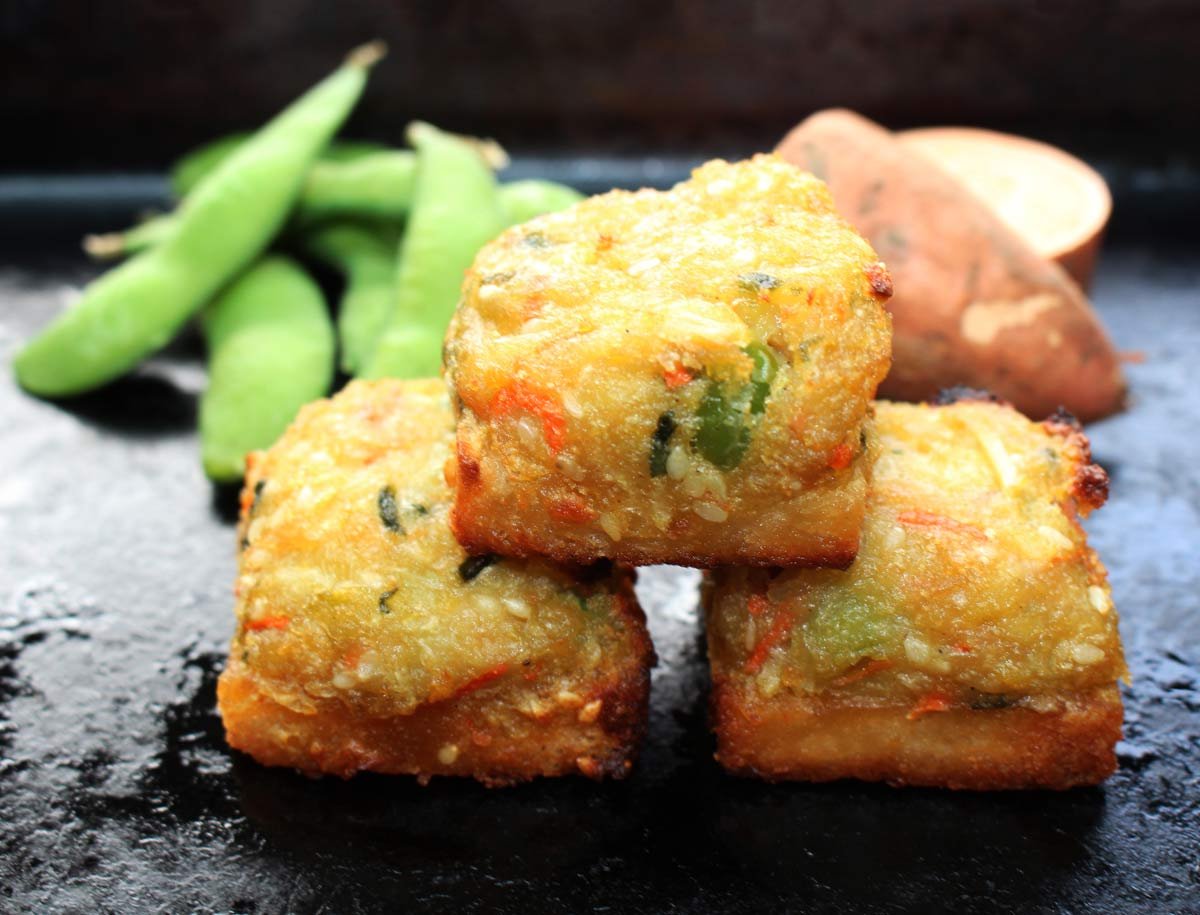 Vegetarian-sesame-seed-on-toast-with-sweet-potato-&-Edamame